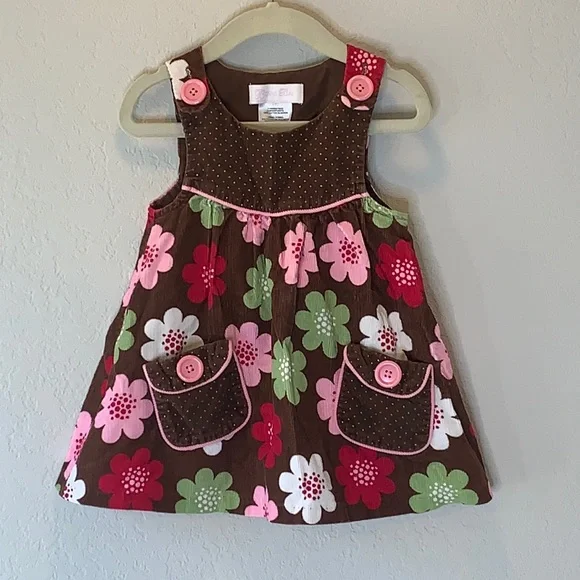 Bonnie Baby corduroy floral dress - Picture 1 of 5